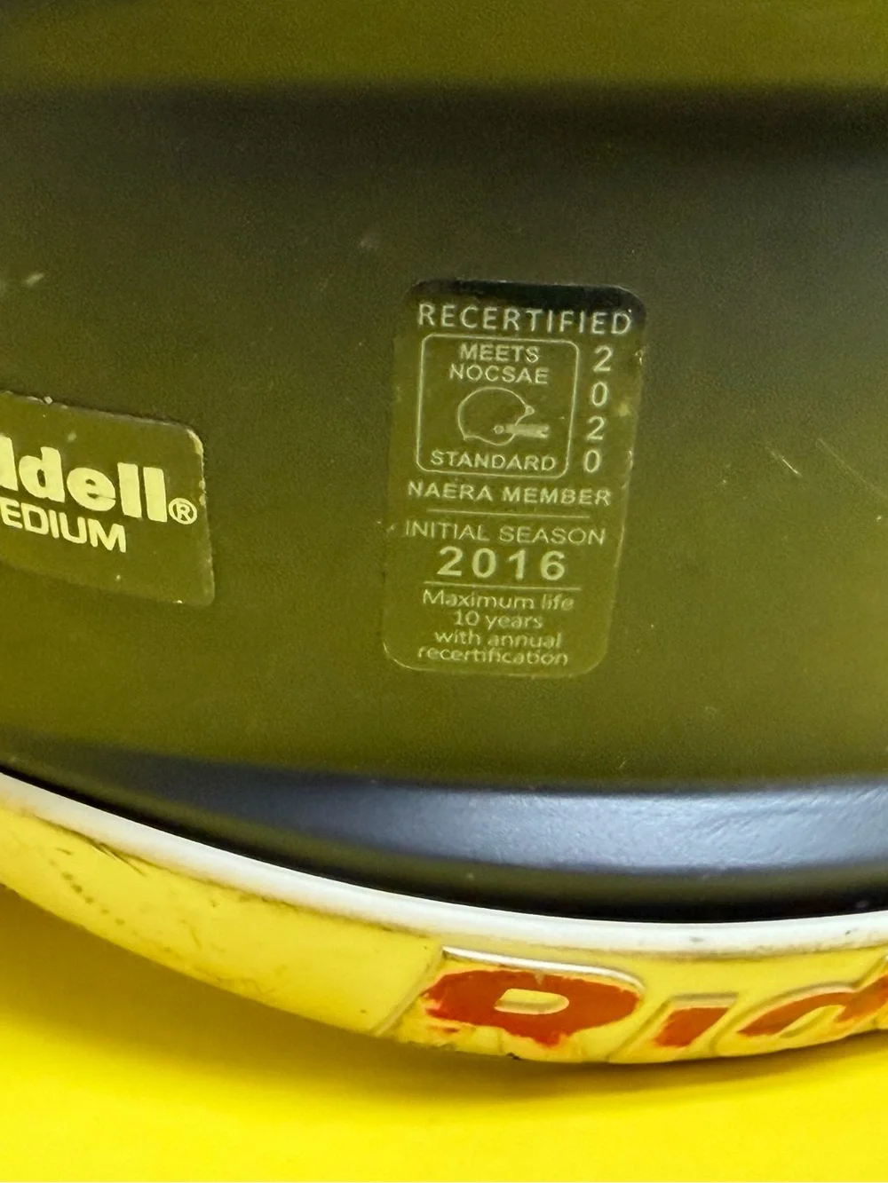 Riddell Speed Football Medium 2016 Nocsae Recertified 2019 W Facemask